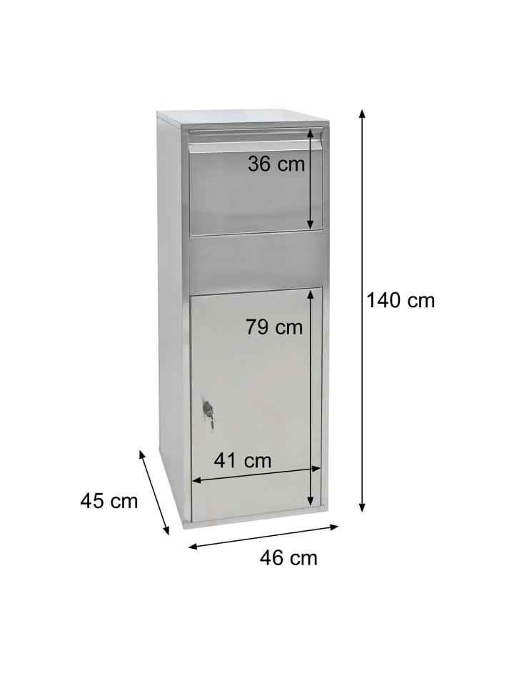 MCW Paketkasten G80 Größe XL, Verzinkt anthrazit, Holzoptik hell günstig kaufen onesize