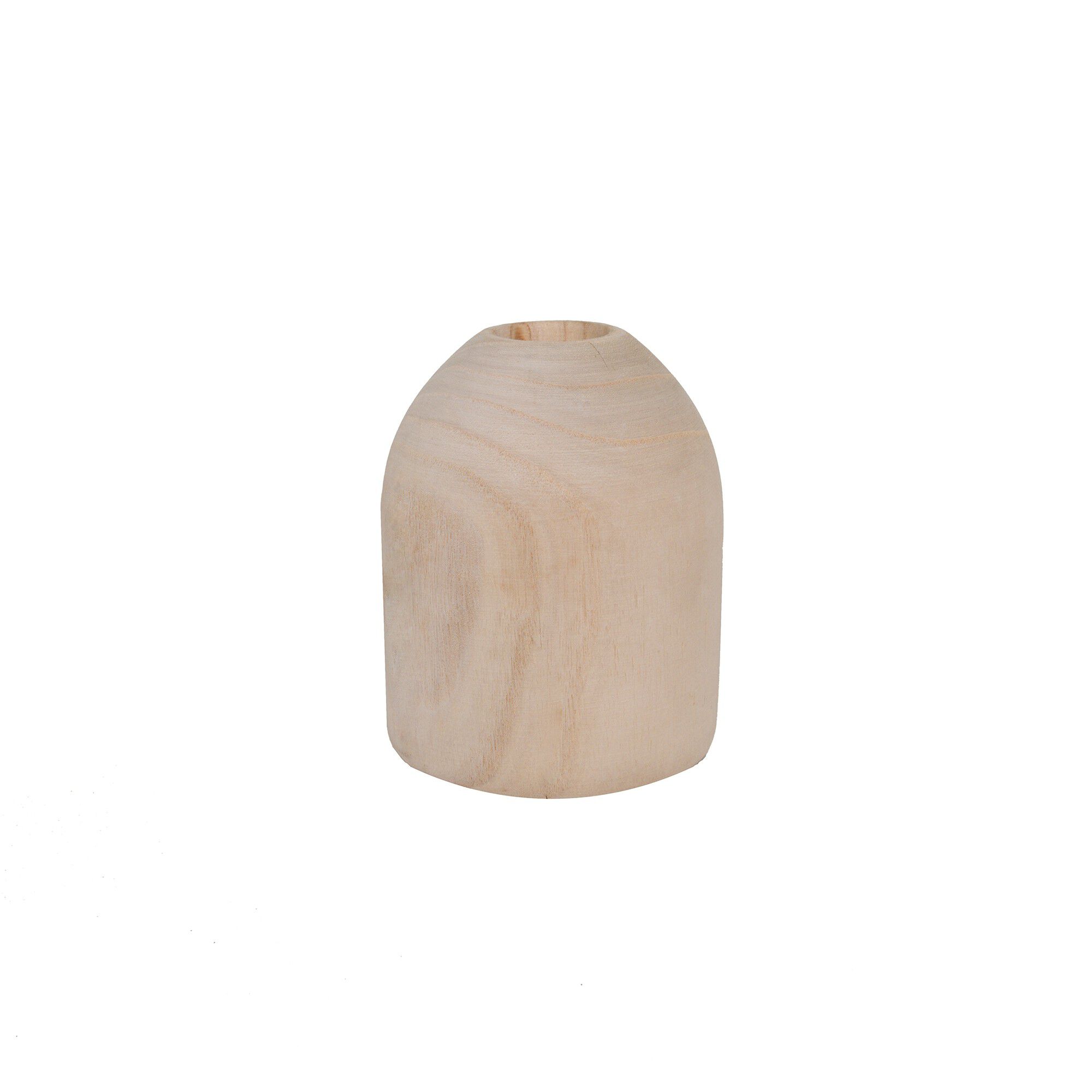 Vase en bois brut forme pot