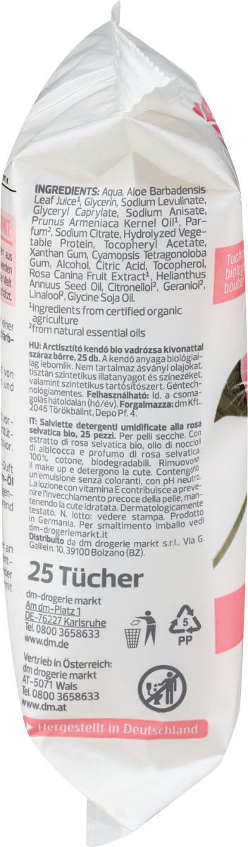 Reinigungstücher Bio-Wildrose, 25 St