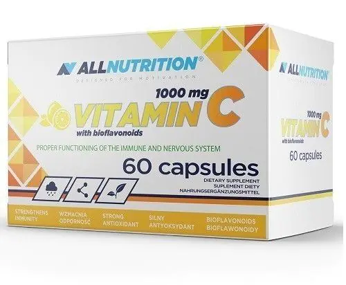 „Allnutrition“ vitaminas C 1000 mg + bioflavonoidai, kapsulės
