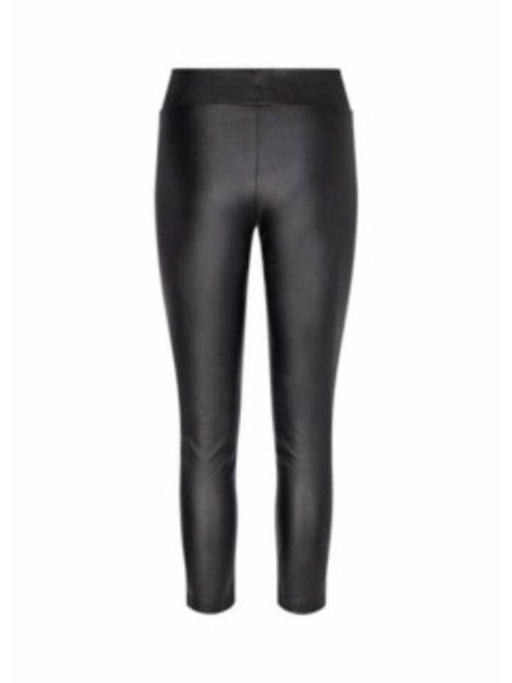 soyaconcept Lederhose für Damen in schwarz in schwarz günstig kaufen 38