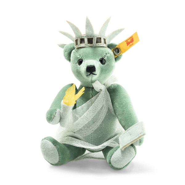 Great Escapes New York Teddybär in Geschenkbox, 15 cm, hellgrün