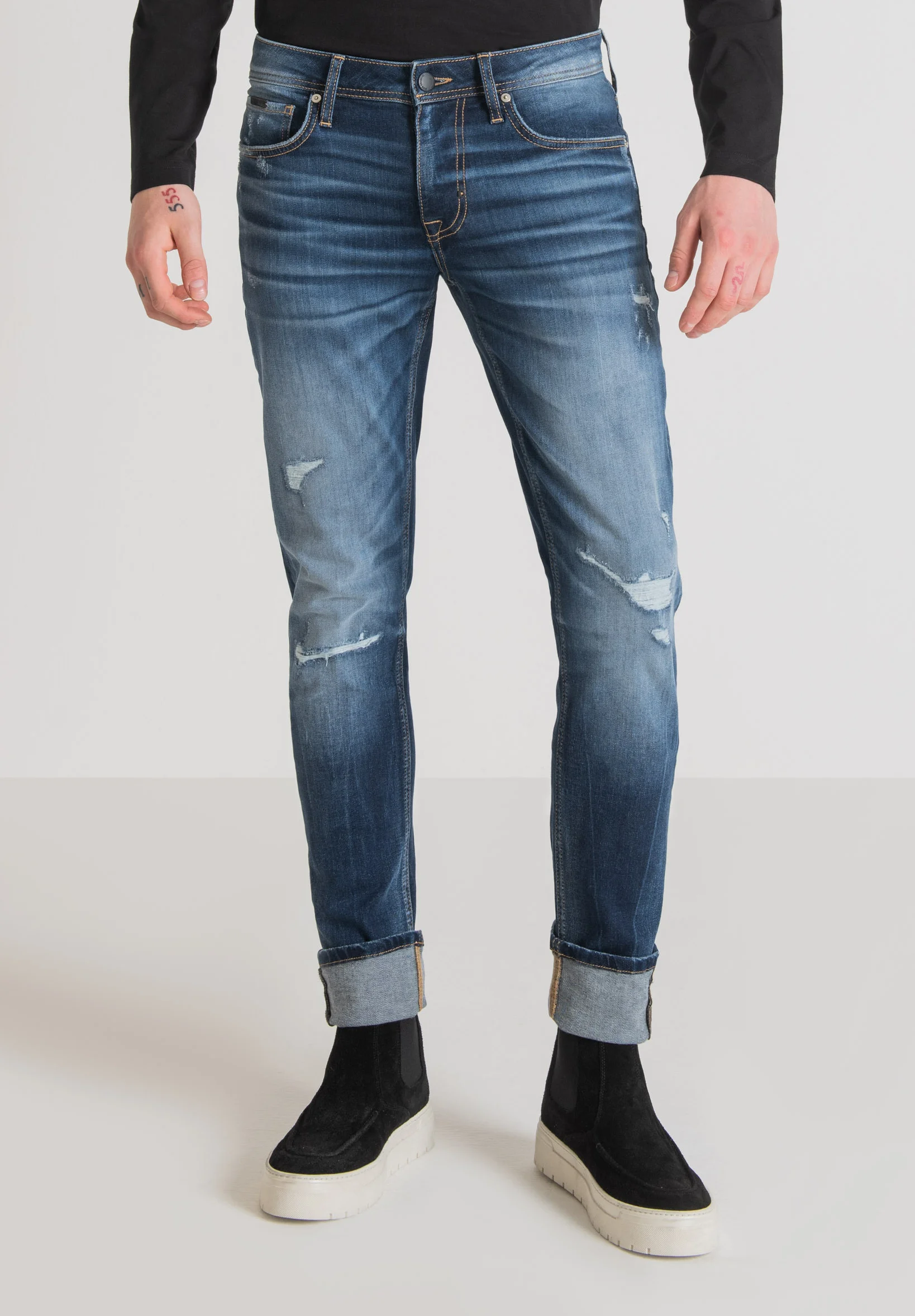 Antony Morato PAUL SUPER EN STRETCH CON LAVADO MEDIO - Vaqueros slim fit