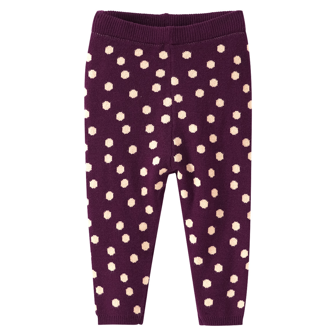 Baby Strickleggings mit Pünktchen allover