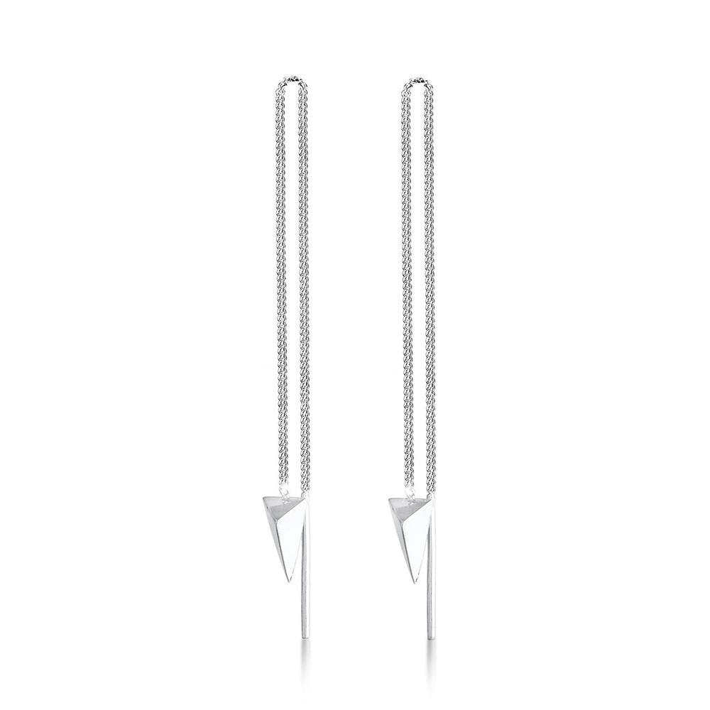 Elli Elli Boucles d'Oreilles Boucles d'oreilles pour dames Triangle à tirettes Basic T Boucles d'oreilles