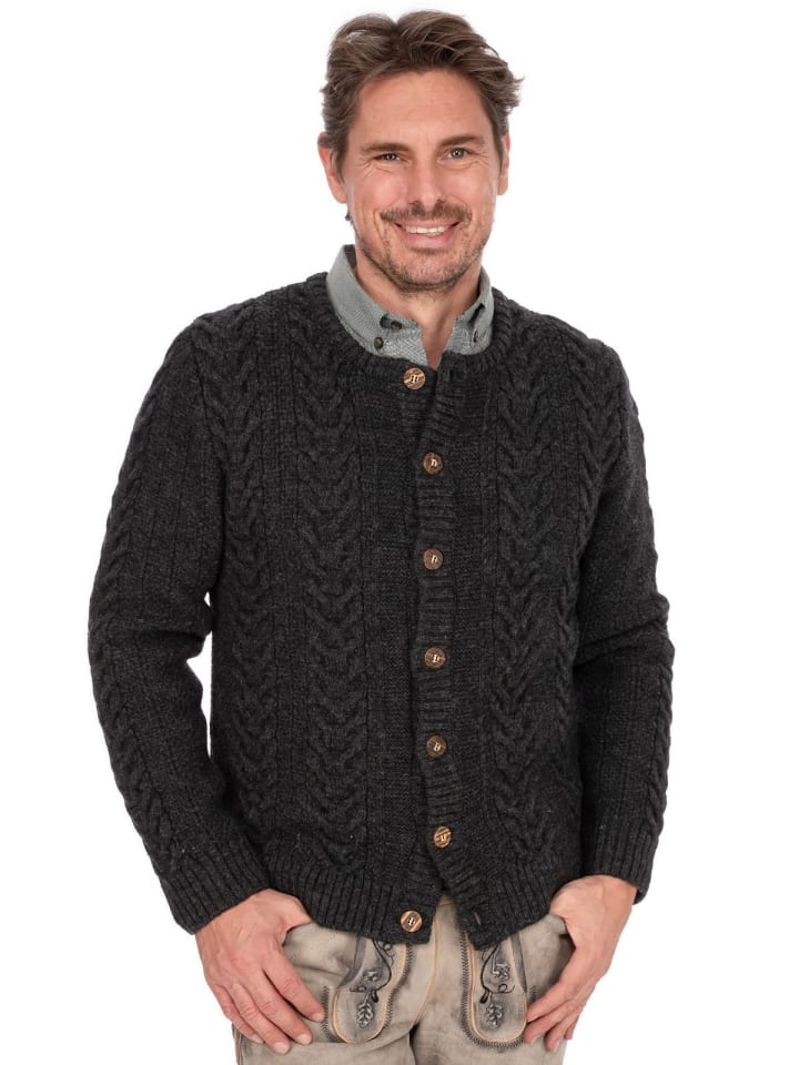 Gipfelstürmer Strickjacke 427021-0772 in anthrazit günstig kaufen