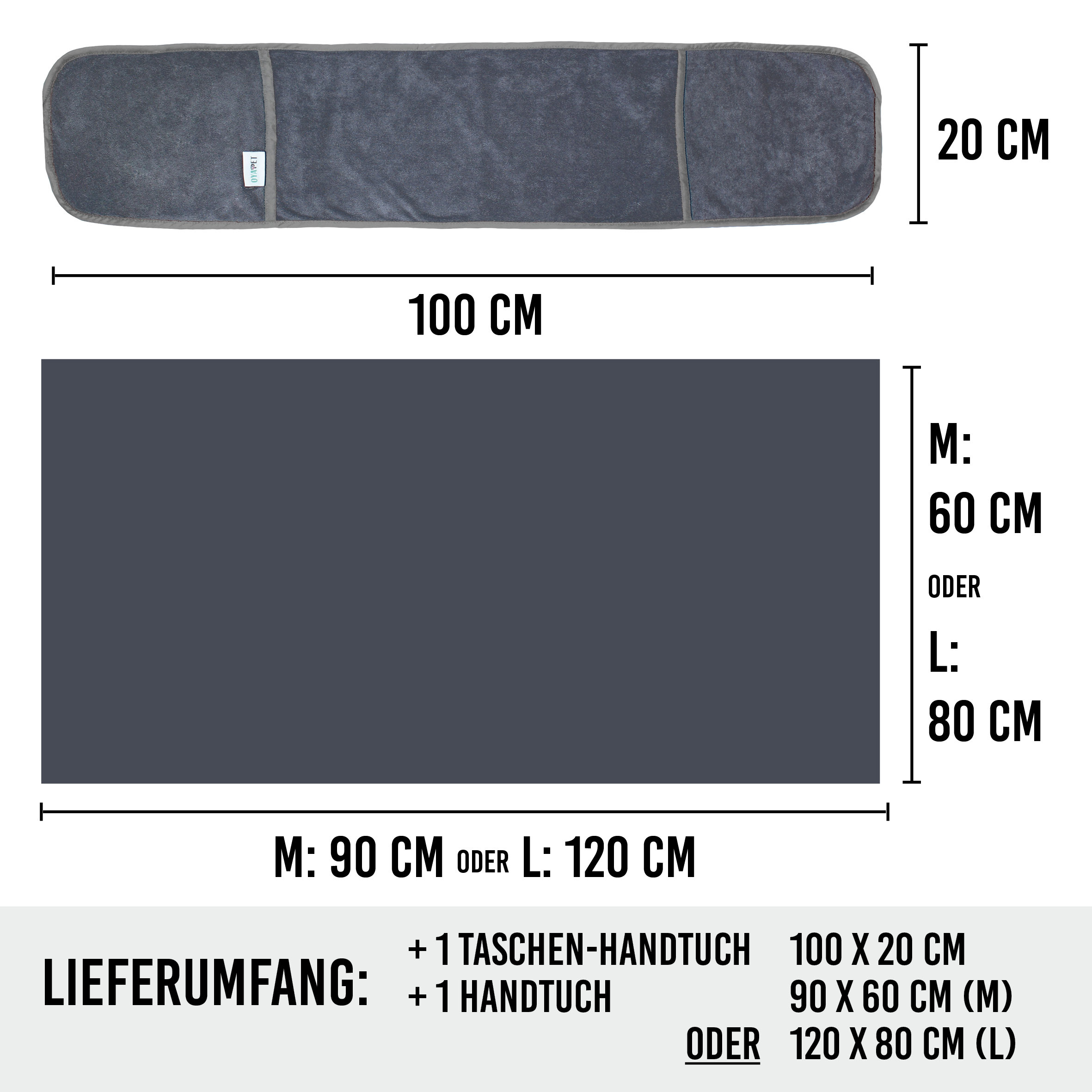 KaraLuna Fellpflege KaraLuna Handtuch Set für Hunde M