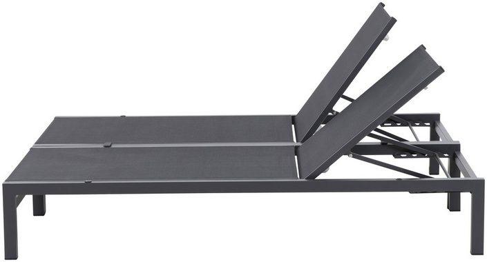 Siena Garden Gartensessel Remini, Loungerset 2 tlg. Alu,matt-anthrazit, Textilbezug