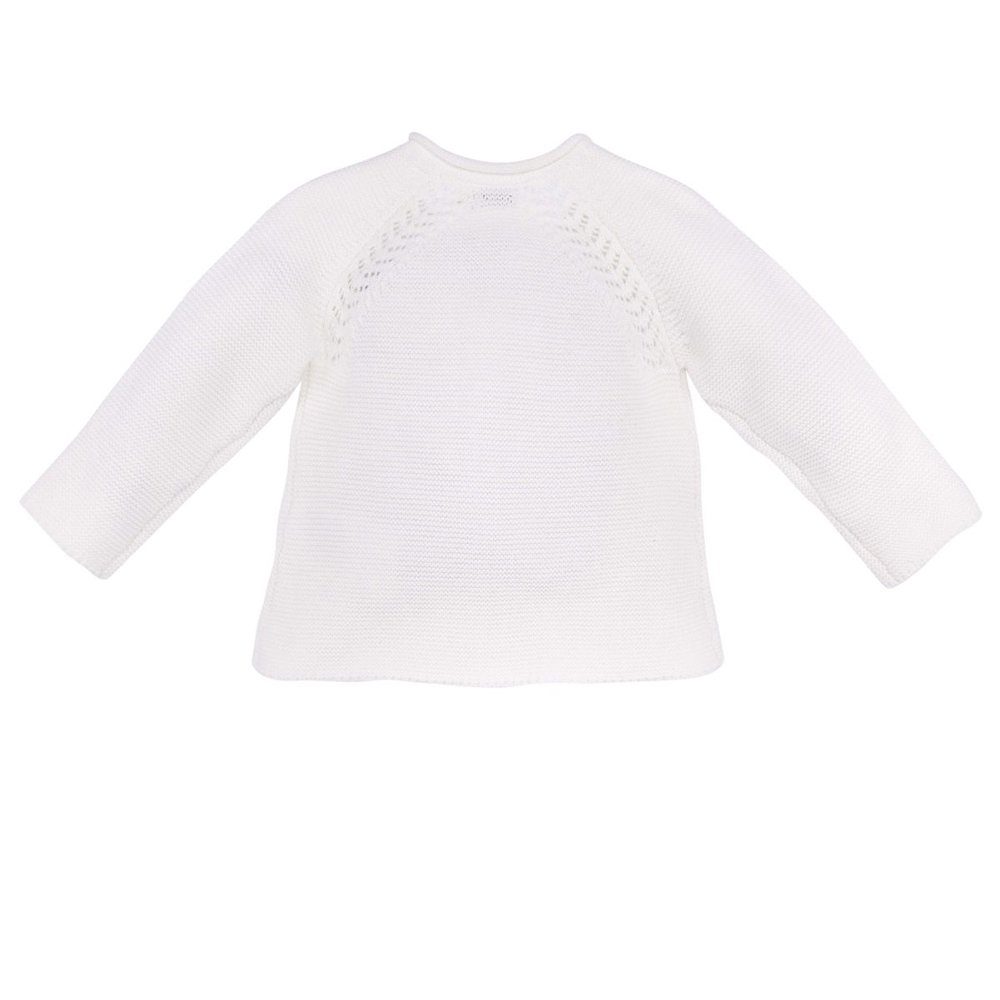 BONDI Strickjacke Baby Mädchen Strickjacke A-Form 86593, Offwhite