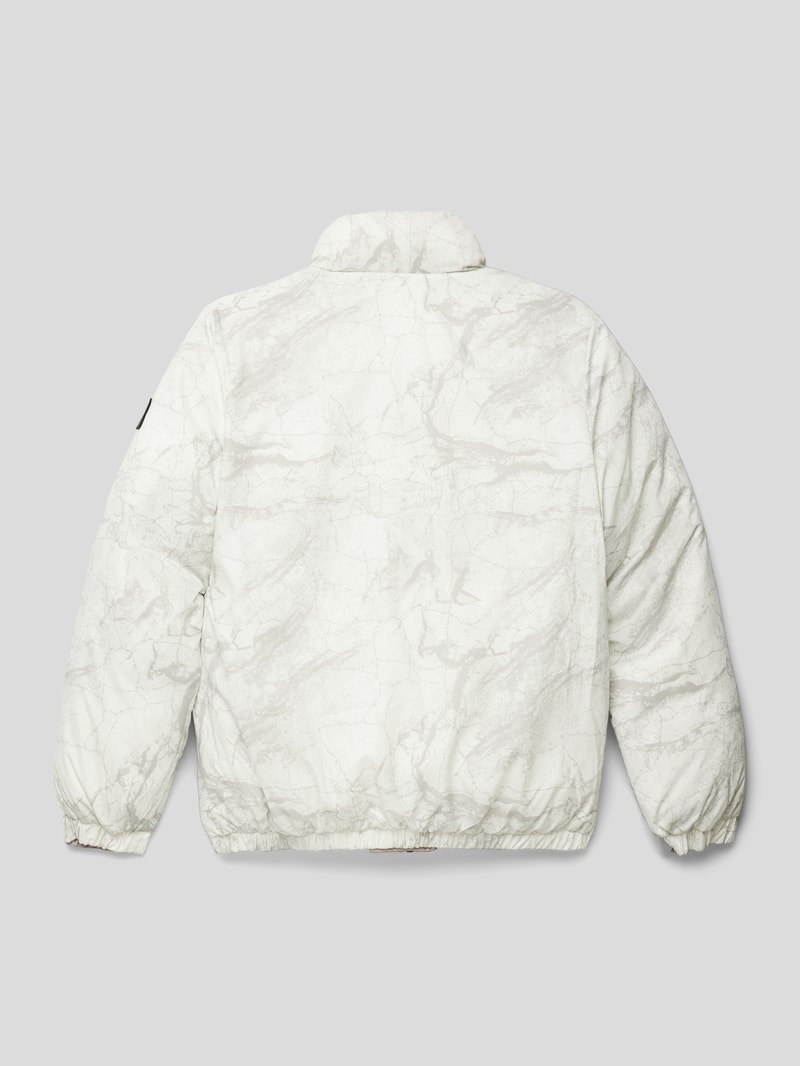 Steppjacke mit Logo-Print in ecru
