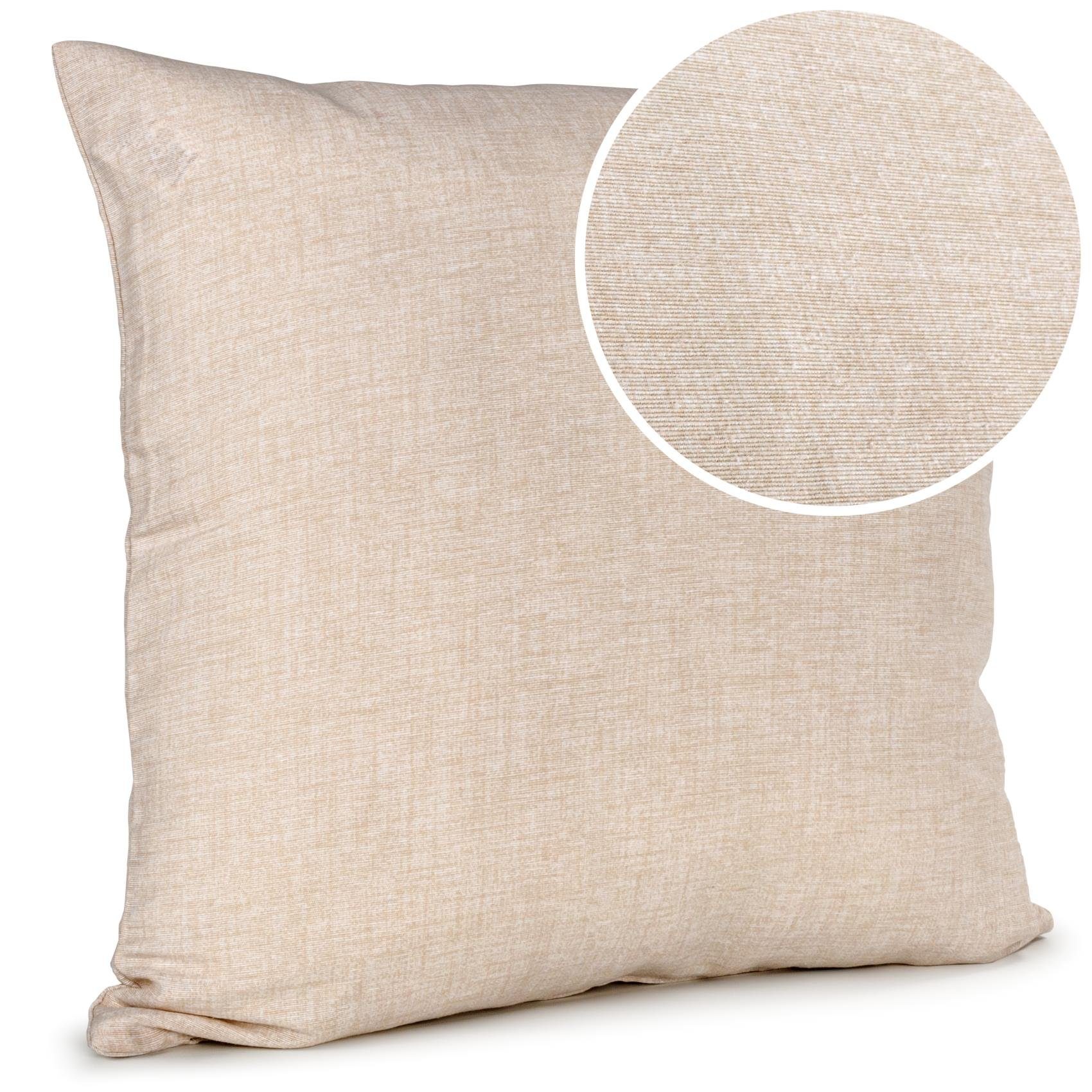 ANRO Dekokissen Kissenbezug Kissenhülle Deko Kissen Leinenoptik Uni mit oder ohne, Textil