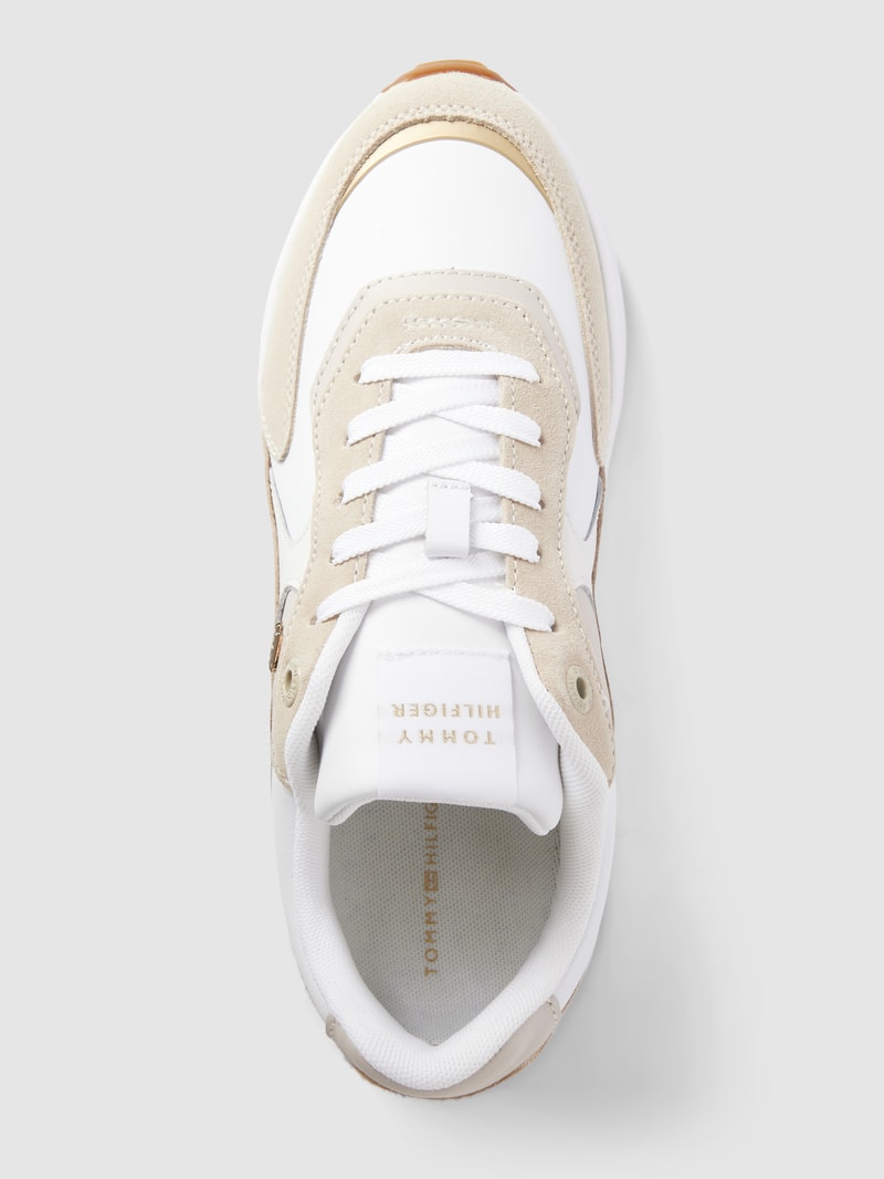 Sneaker aus Leder-Mix Modell 'CHUNKY' in beige