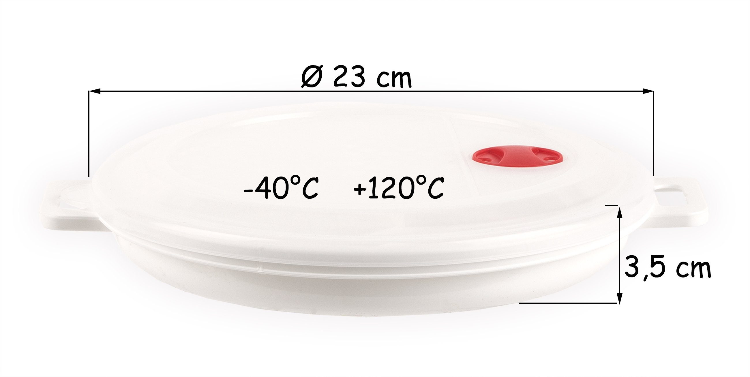 BigDean Mikrowellenbehälter Mikrowellen 1l Teller mit Deckel 3,5x23cm Mikrowellenteller Teller, (1-tlg)