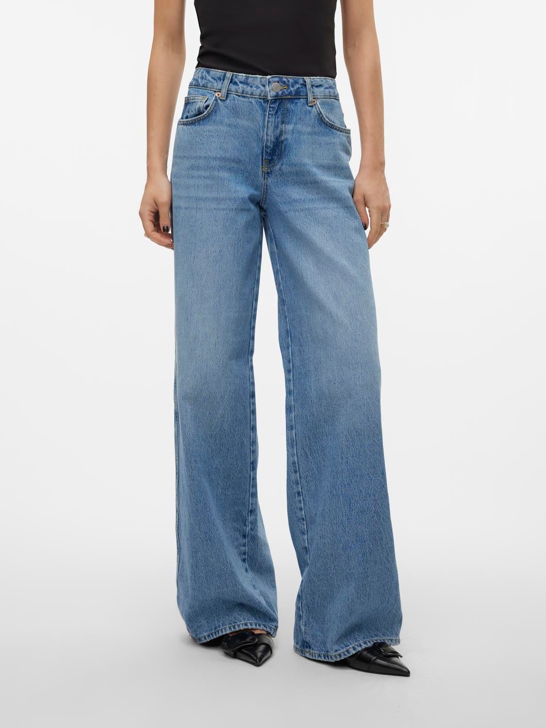 VMREMY Mid Rise Weit geschnitten Jeans