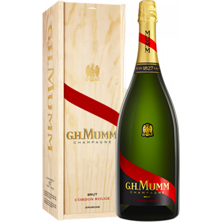 CHAMPAGNE MUMM - CORDON ROUGE - JEROBOAM - CAISSE BOIS