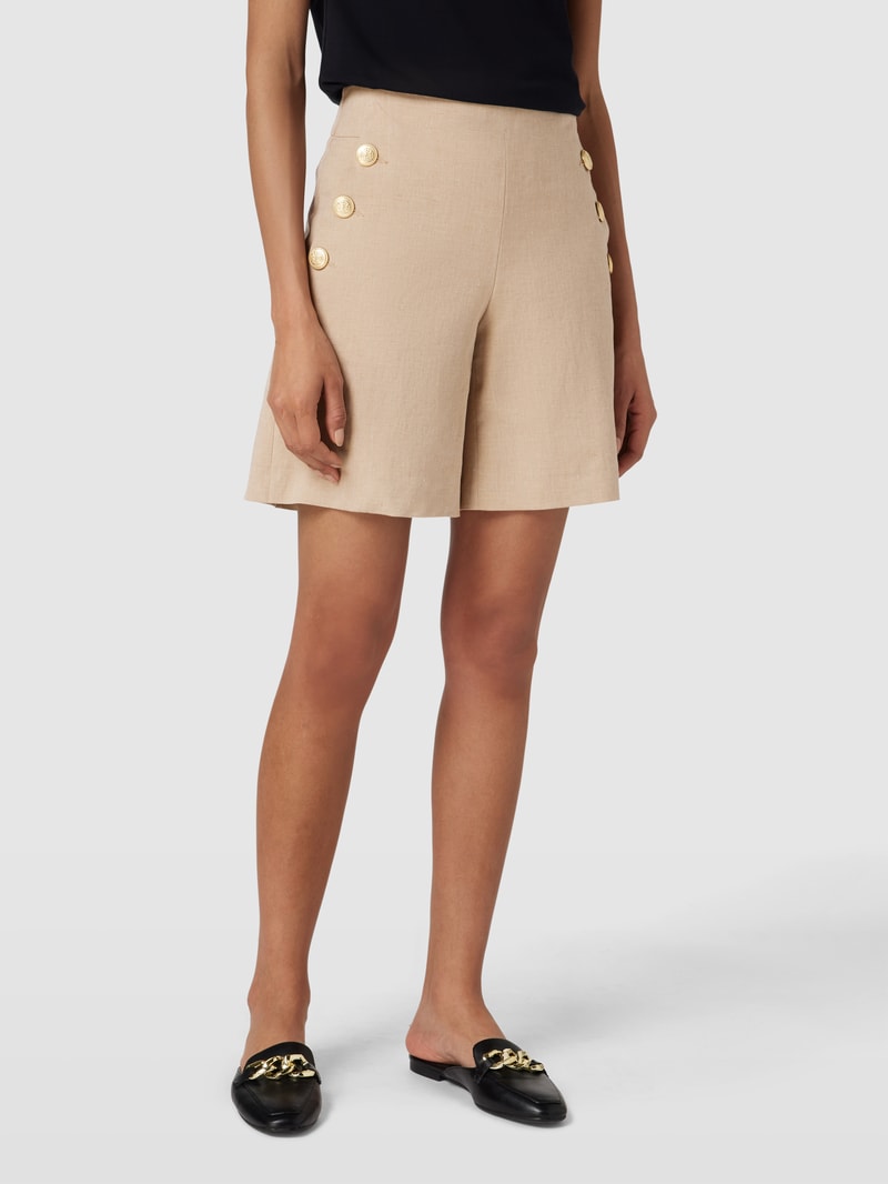 Shorts mit Knopfleisten Modell 'BRADY' in beige