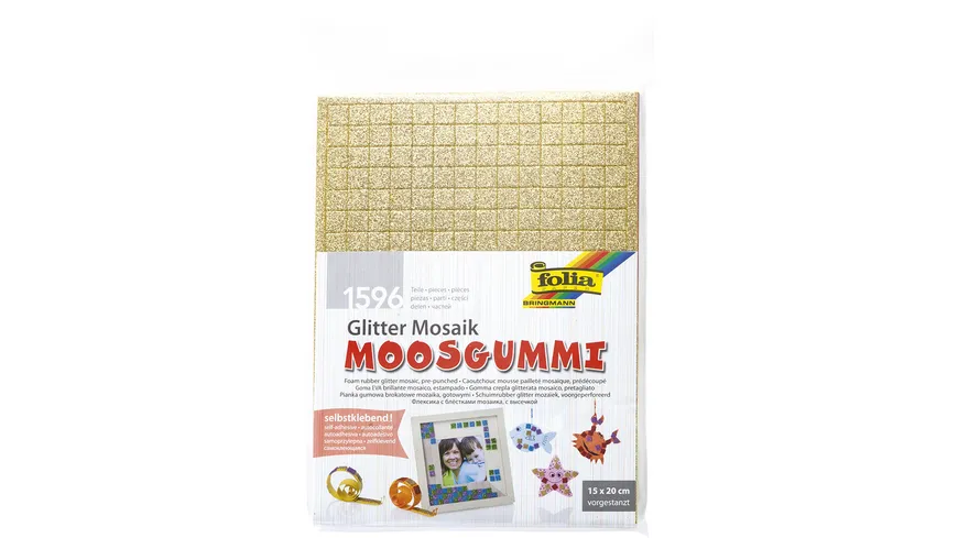 folia Glitter-Moosgummi Mosaik farblich sortiert
