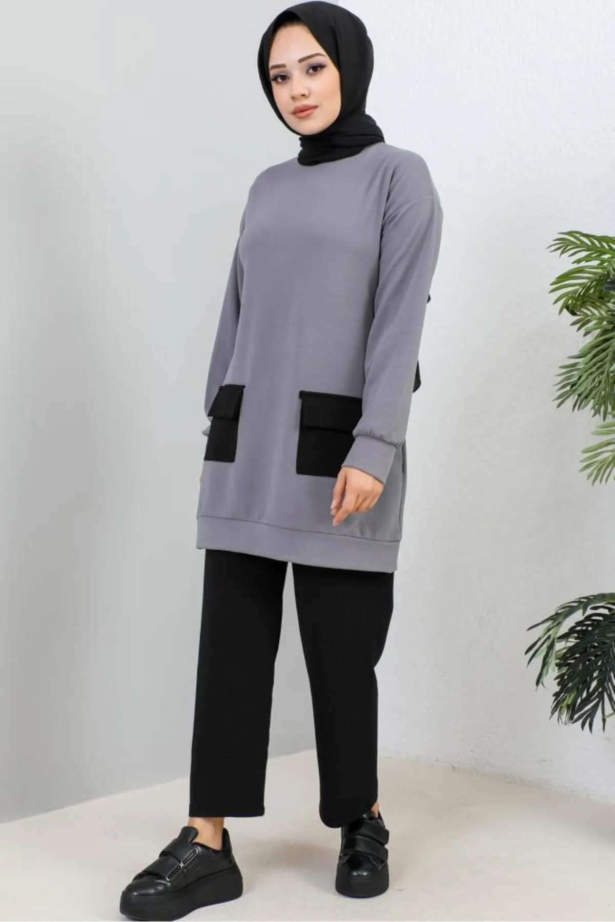 benguen  3516 Doppelanzug mit Taschendetail, Grau