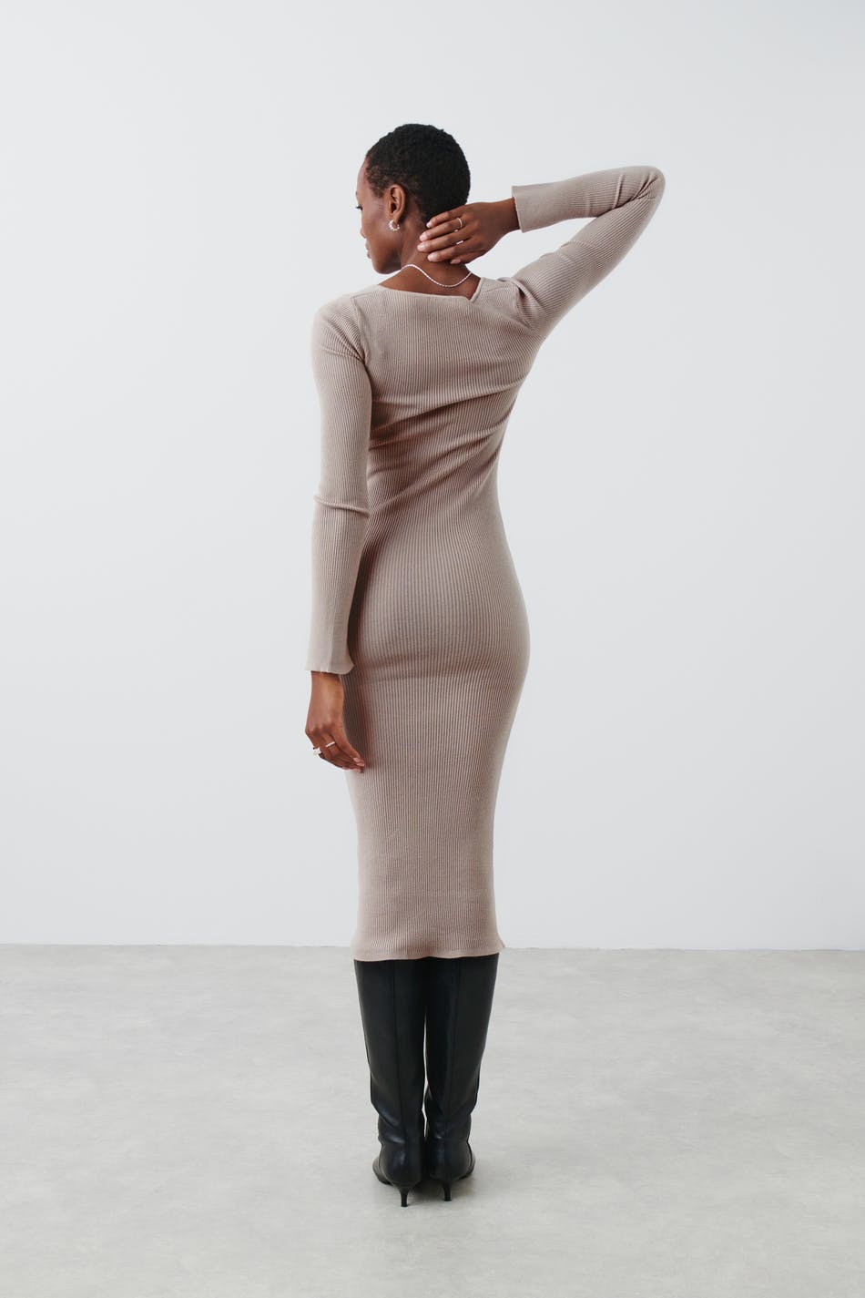 Knitted midi dress