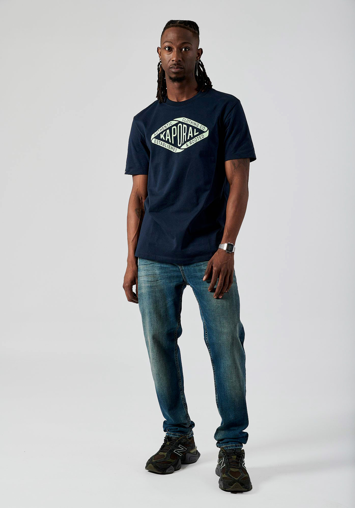 RAZ    T-shirt bleu homme 100% coton