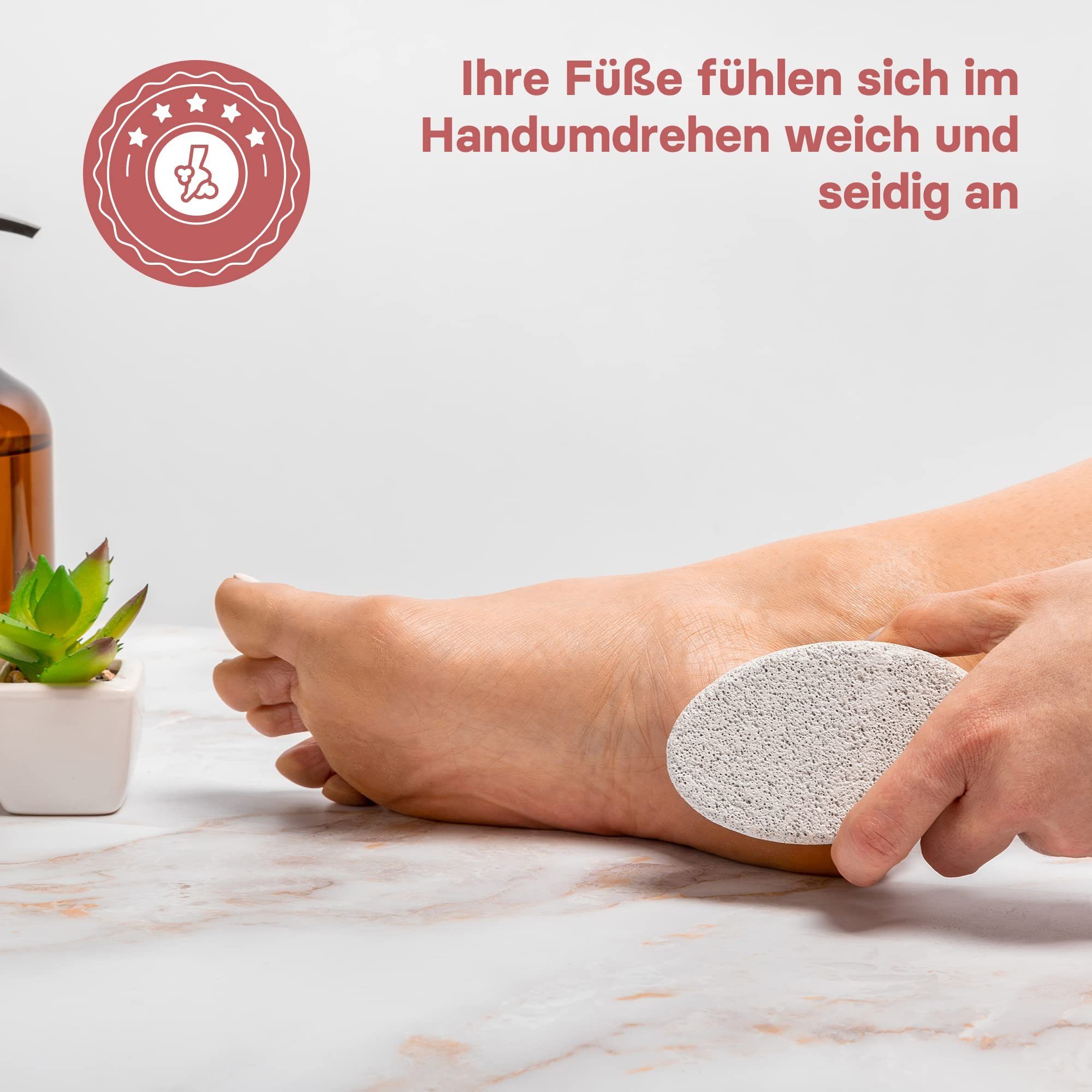 VALNEO Bimsstein Bimsstein für Hornhaut - 2er Set, Hornhautentferner - 2er Pack