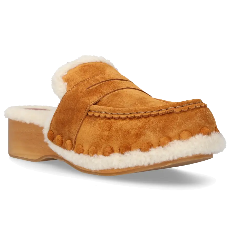 Chloé - Hausschuhe JOY Veloursleder - braun
