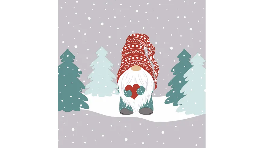 Paper + Design Servietten Tomte Forest 25x25cm