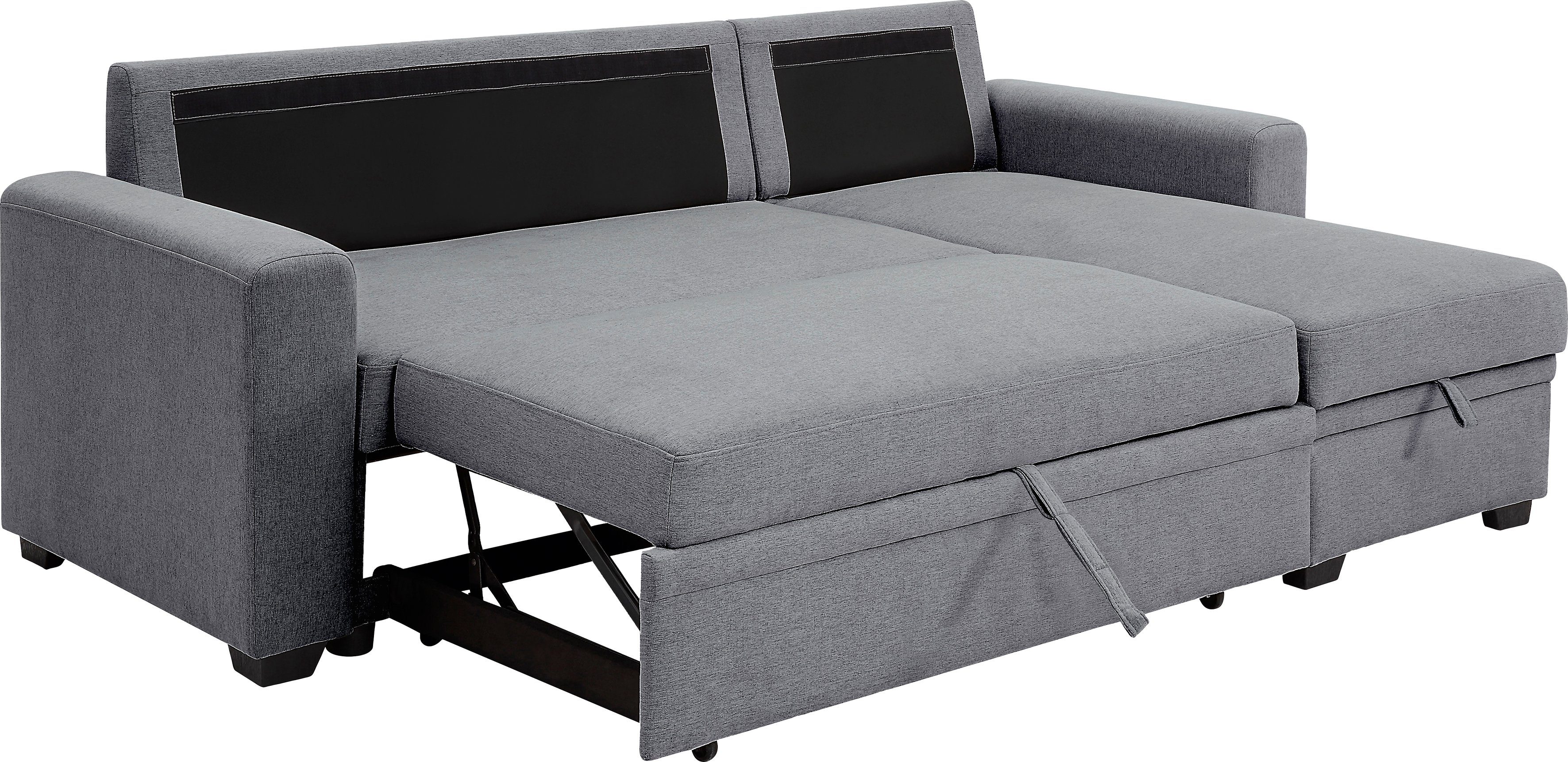 ATLANTIC home collection Schlafsofa Gerrit, Ecksofa, mit Bettfunktion, Recamiere rechts oder links montierbar