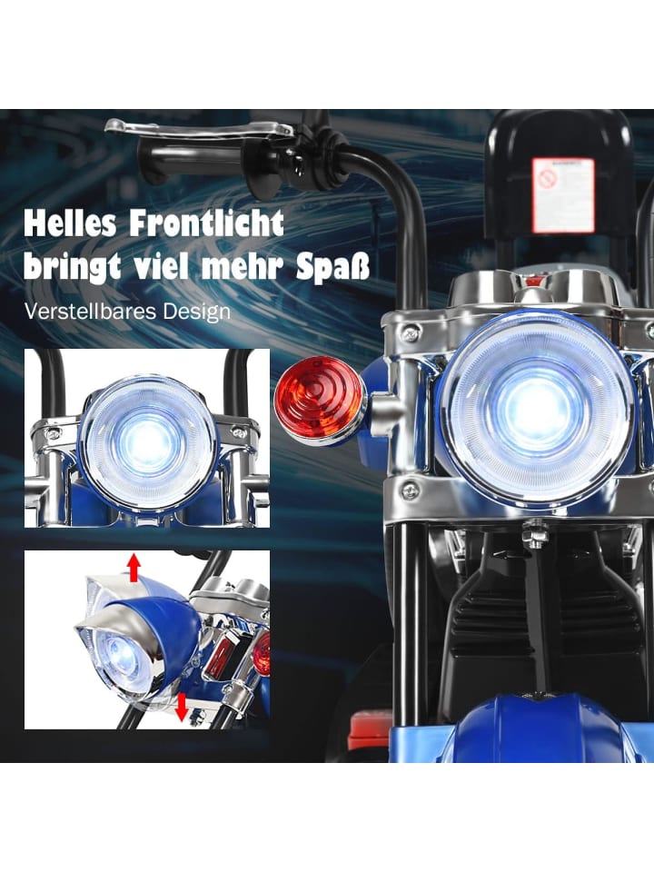 COSTWAY 6V Elektro Motorrad in Blau günstig kaufen 91 cm