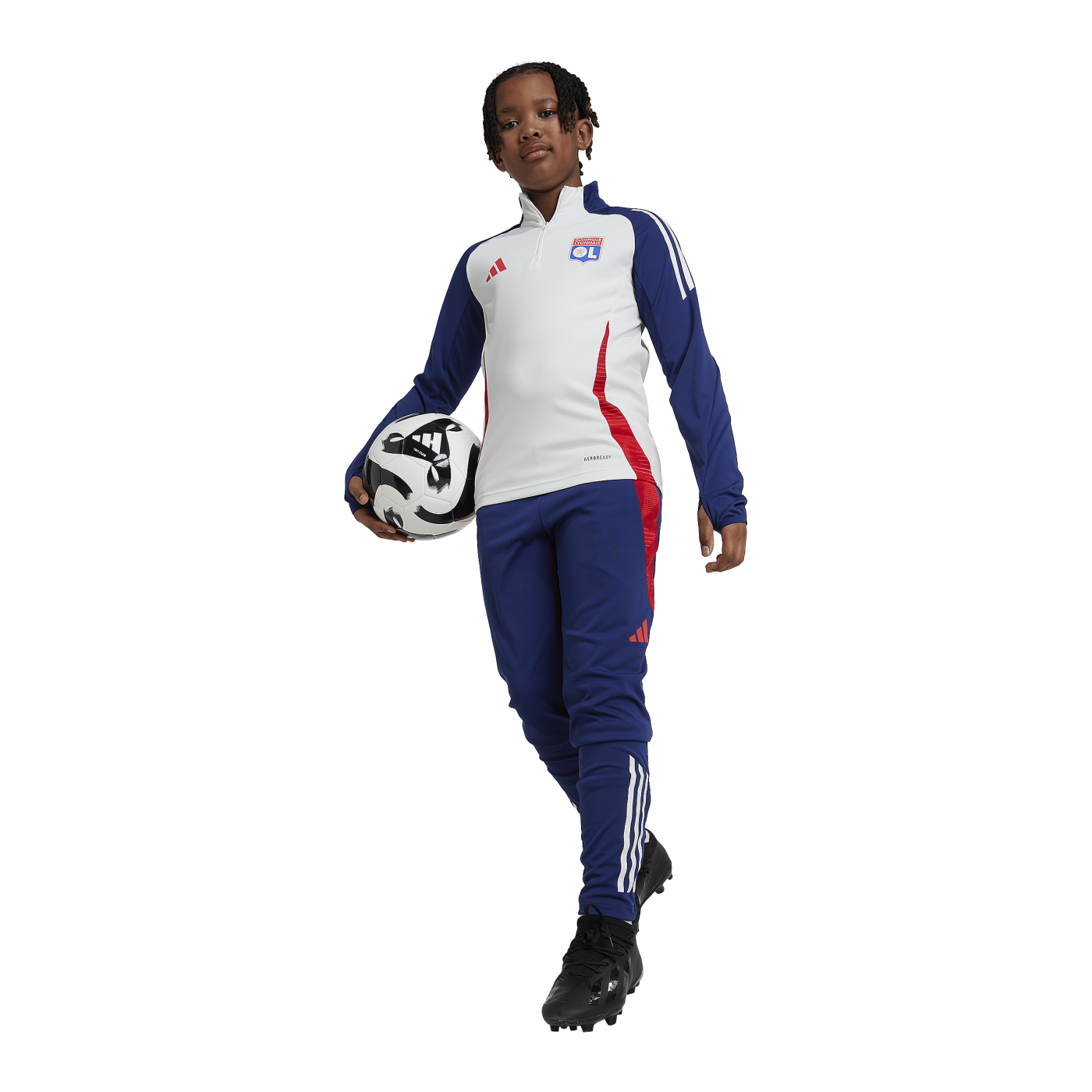 adidas Olympique Lyon Sweatshirt Kids Weiss