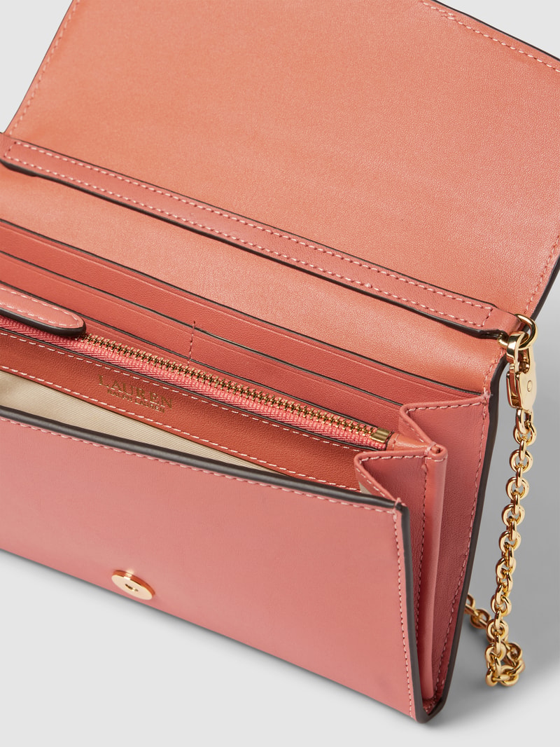 Crossbody Bag mit Label-Applikation Modell 'ADAIR' in rosa