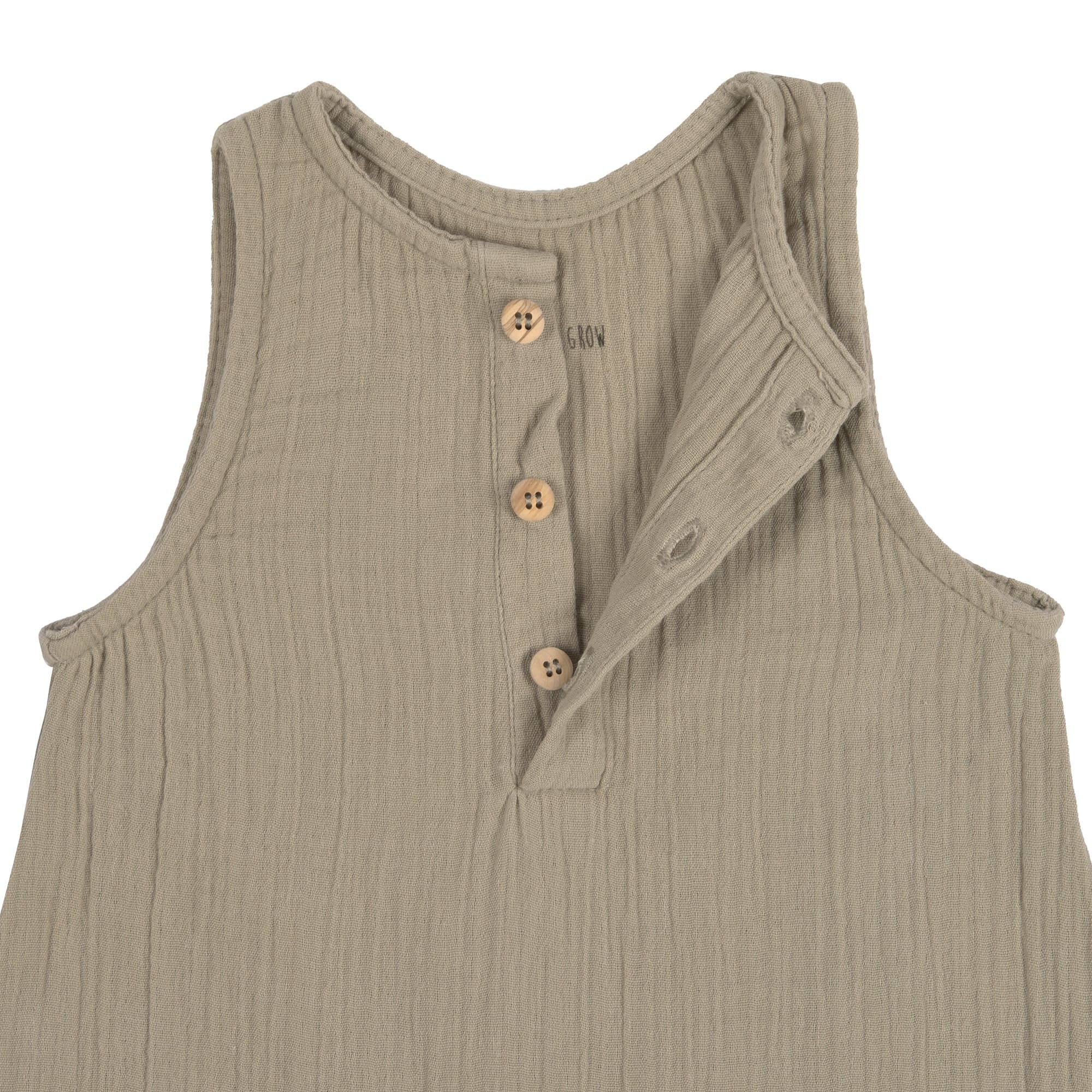 Baby Jumpsuit - Bio Baumwolle, Oliv