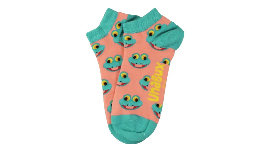 Unabux Unisex Sneaker Socken Frosch türkis