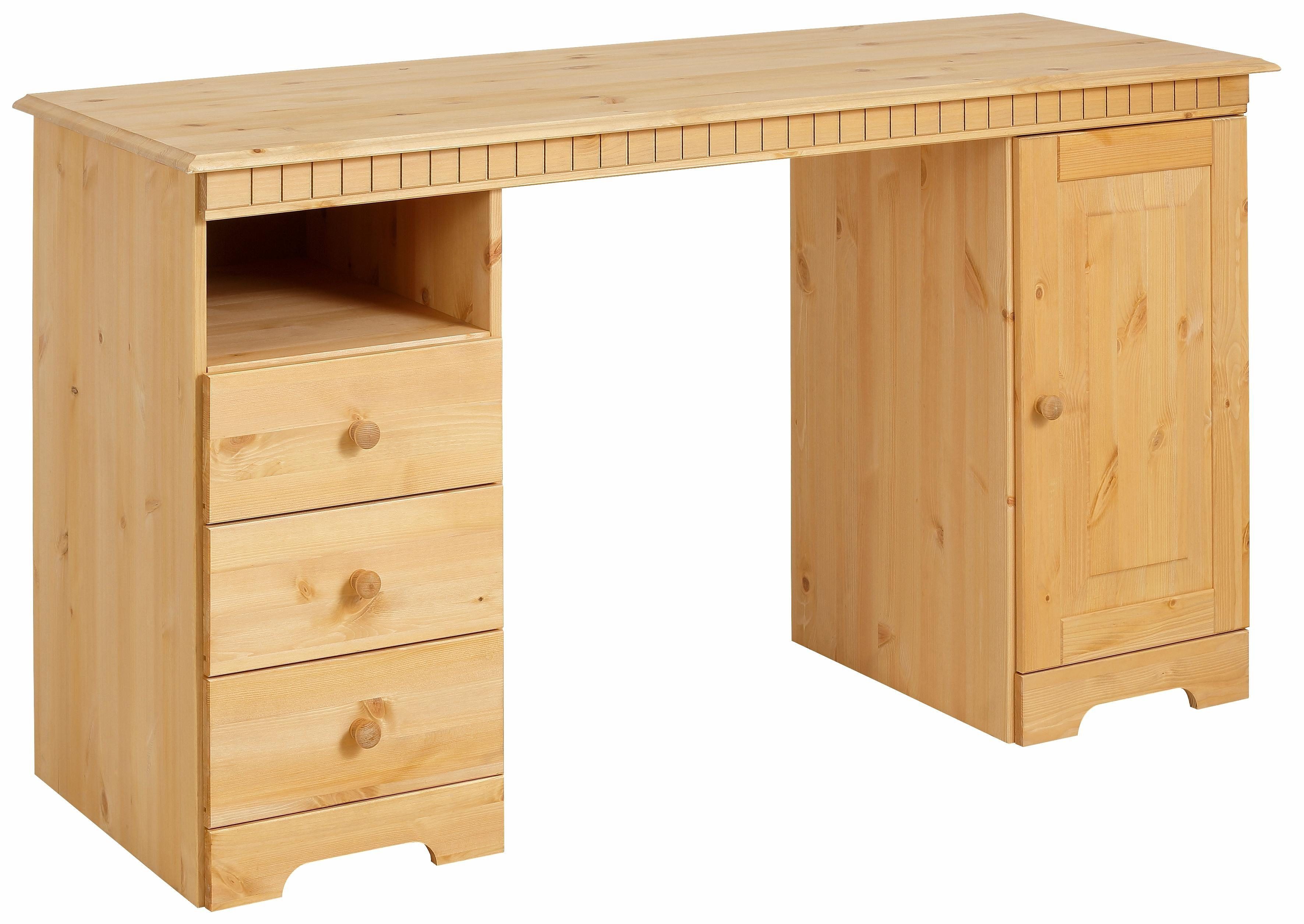 Home affaire Schreibtisch Lisa, aus Massivholz, in verschiedenen Farbvarianten, Breite 140 cm