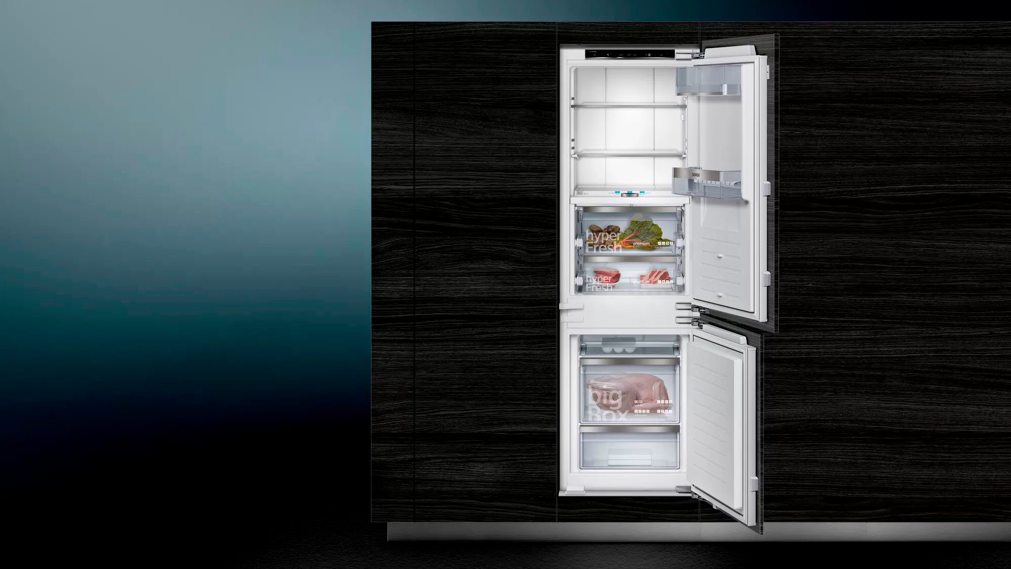 SIEMENS Einbaukühlgefrierkombination iQ700 KI84FPDD0, 177,2 cm hoch, 55,8 cm breit