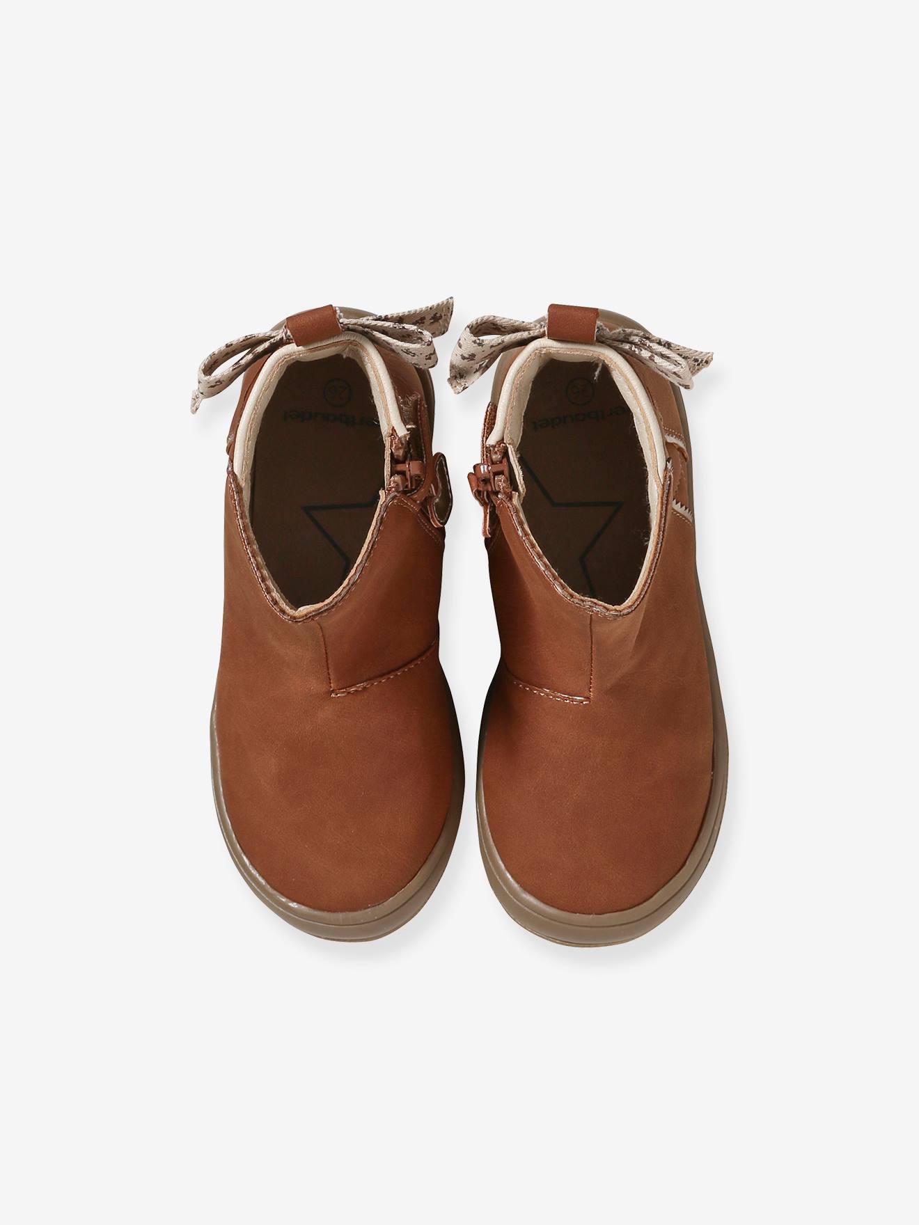 Boots zippées fille collection maternelle marron