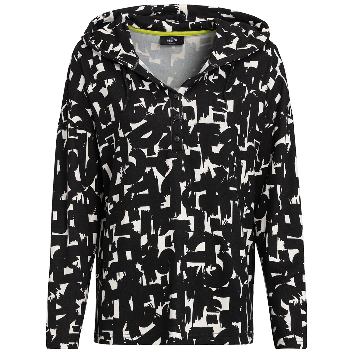 Damen Hoodie mit Knopfleiste