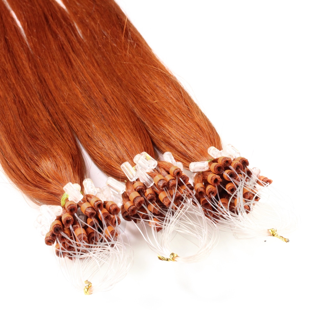 hair2heart Extensions à froid cheveux naturels #130 Rouge cuivré 0.5g extensions