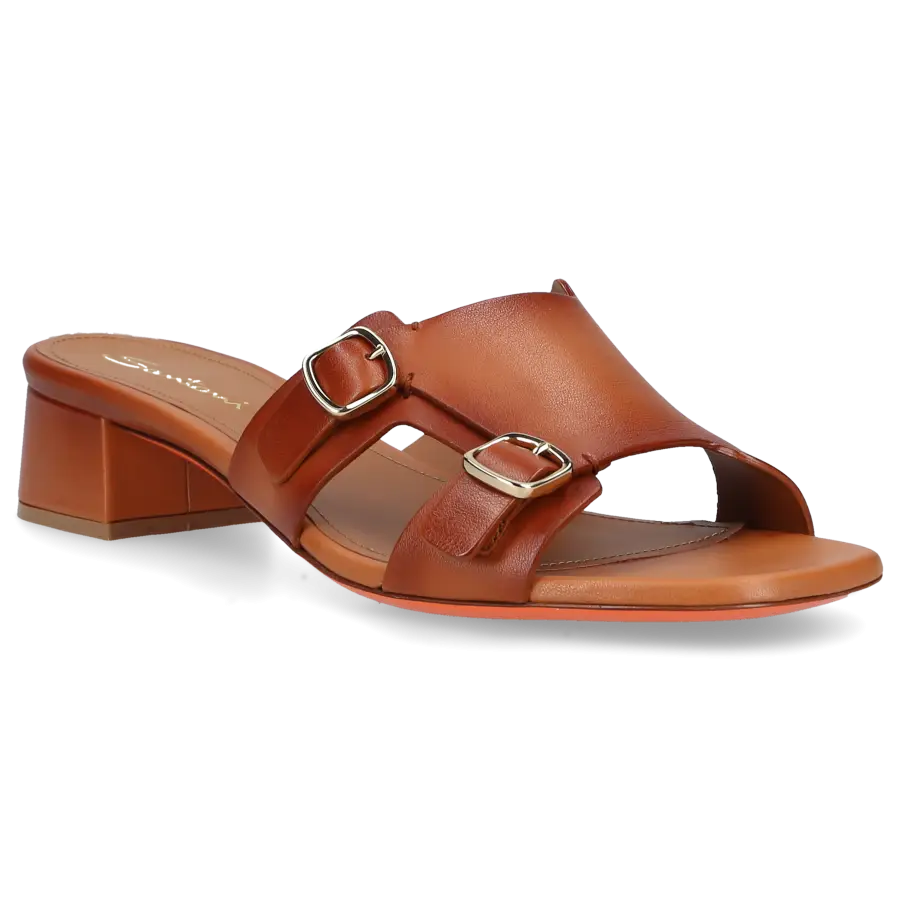 Santoni - Pantoletten DIDI Kalbsleder - beige