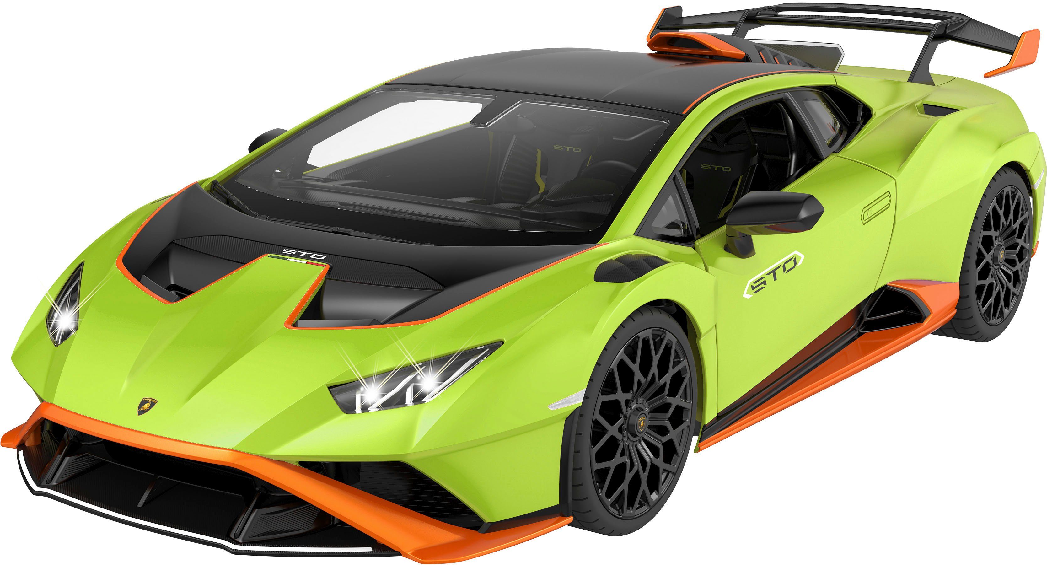 Jamara RC-Auto Deluxe Cars, Lamborghini Huracán STO 1:14, grün - 2,4 GHz, mit LED-Lichtern