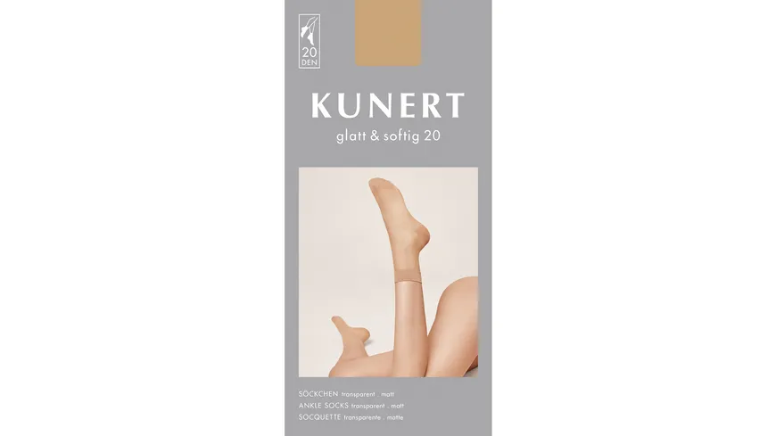 KUNERT Damen Söckchen GLATT & SOFTIG 20 DEN cashmere