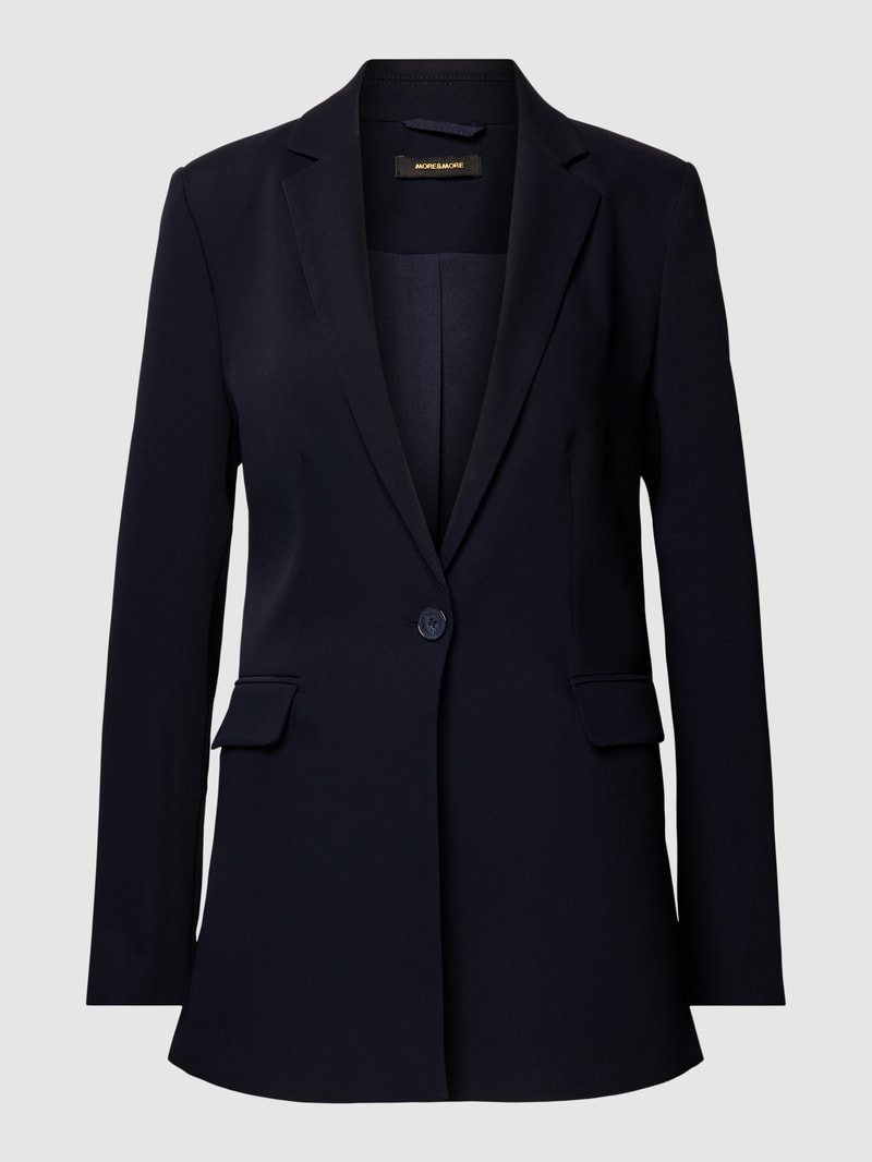 Blazer mit Knopfverschluss in marineblau