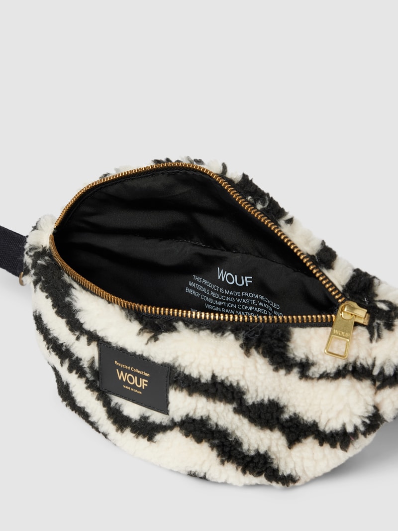 Bauchtasche mit Animal-Print Modell 'Arctic' in schwarz