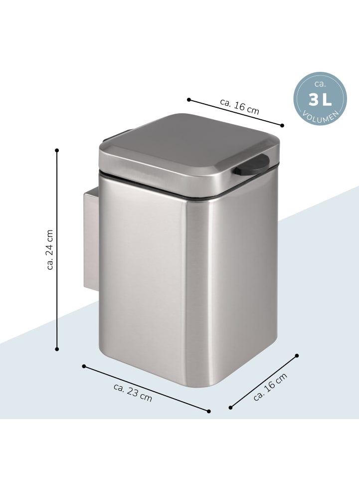 bremermann Wand-Kosmetikeimer 3 Liter Edelstahl günstig kaufen onesize