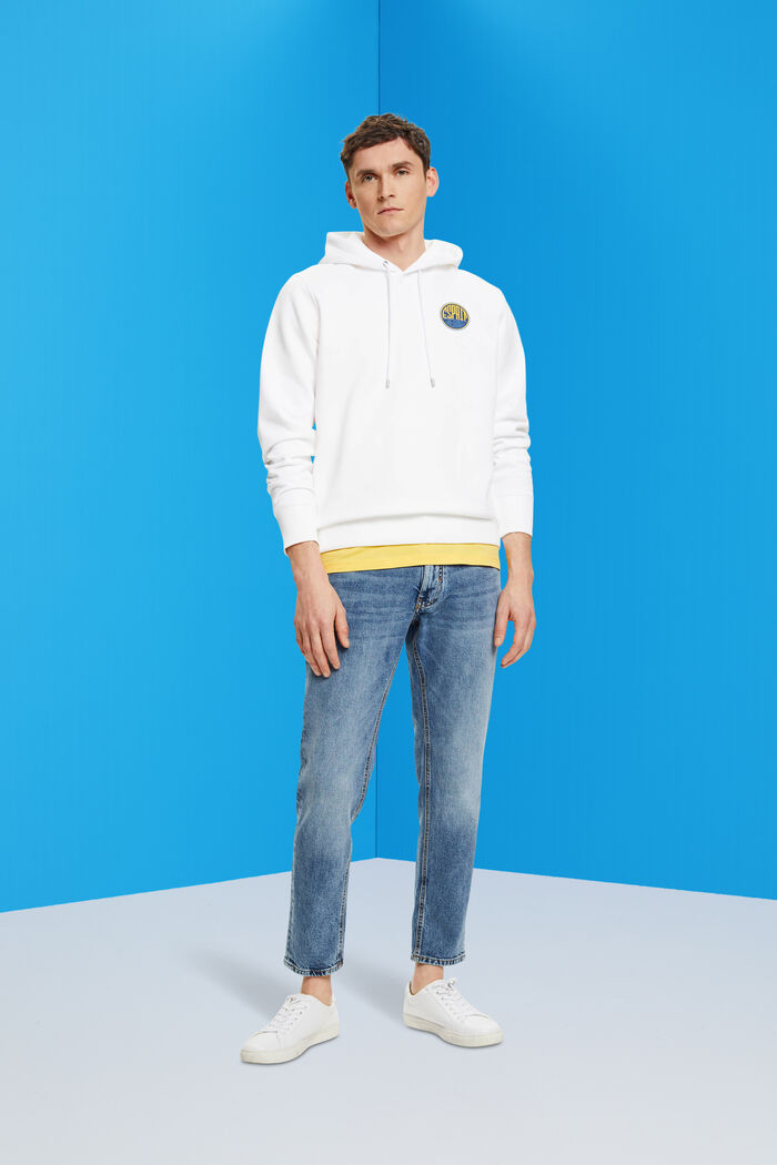 Baumwoll-Kapuzensweatshirt mit Logo