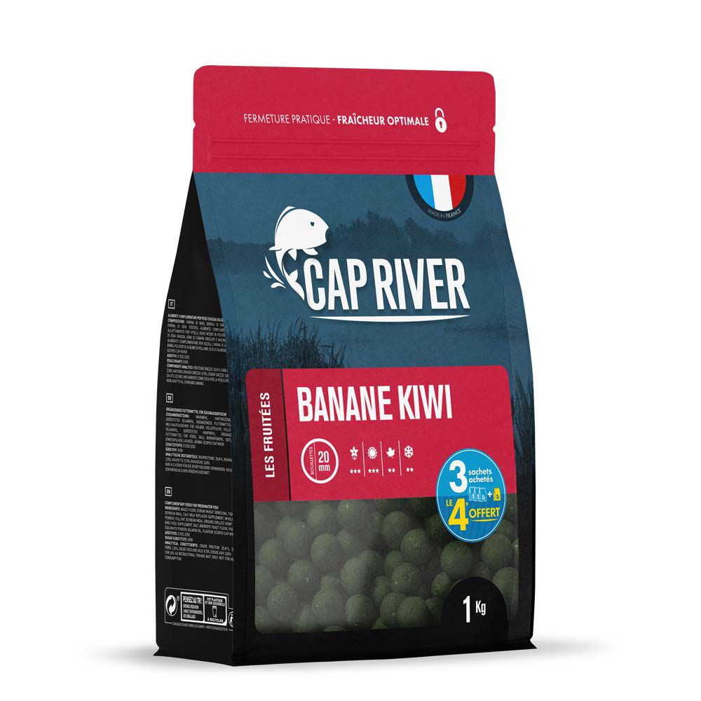 Cap River Banana Kiwi Boilies 1kg