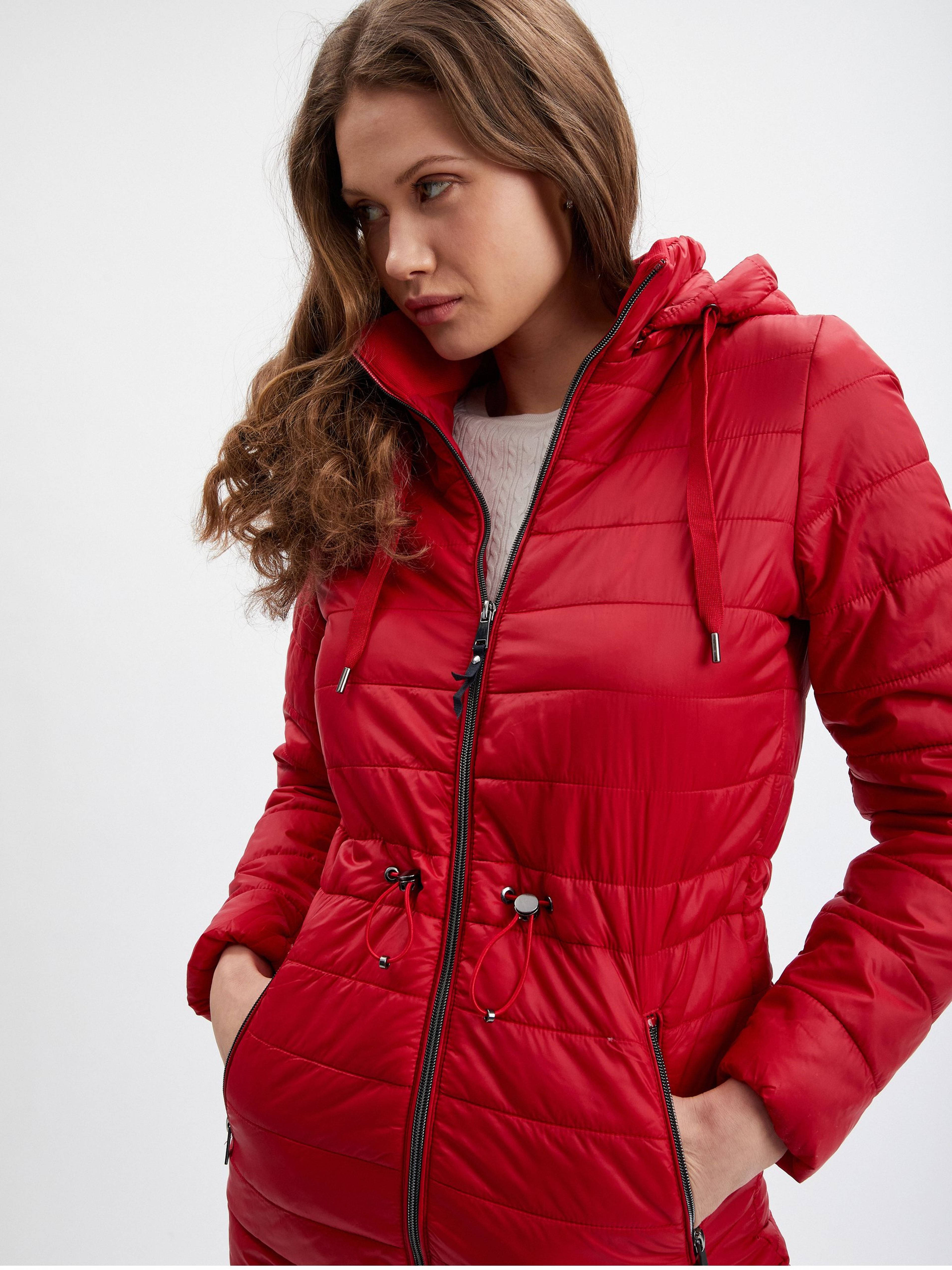 Rote Damen-Steppjacke ORSAY