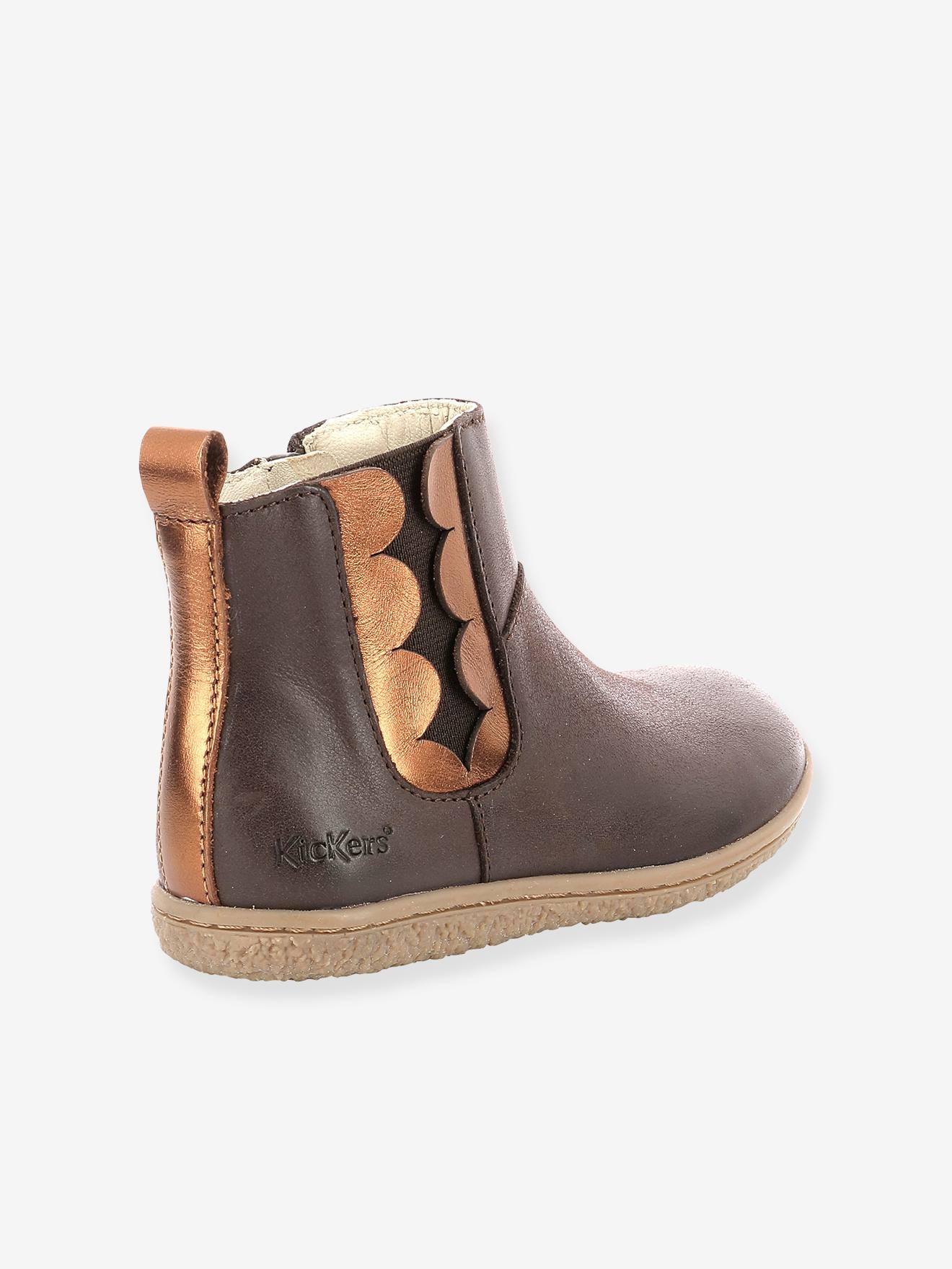 Boots fille Vetudi KICKERS® marron bronze