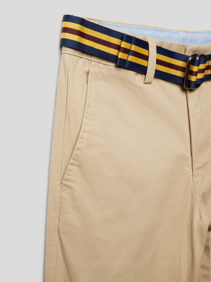 Stoffhose mit Gürtel Modell 'BEDFORD' in khaki