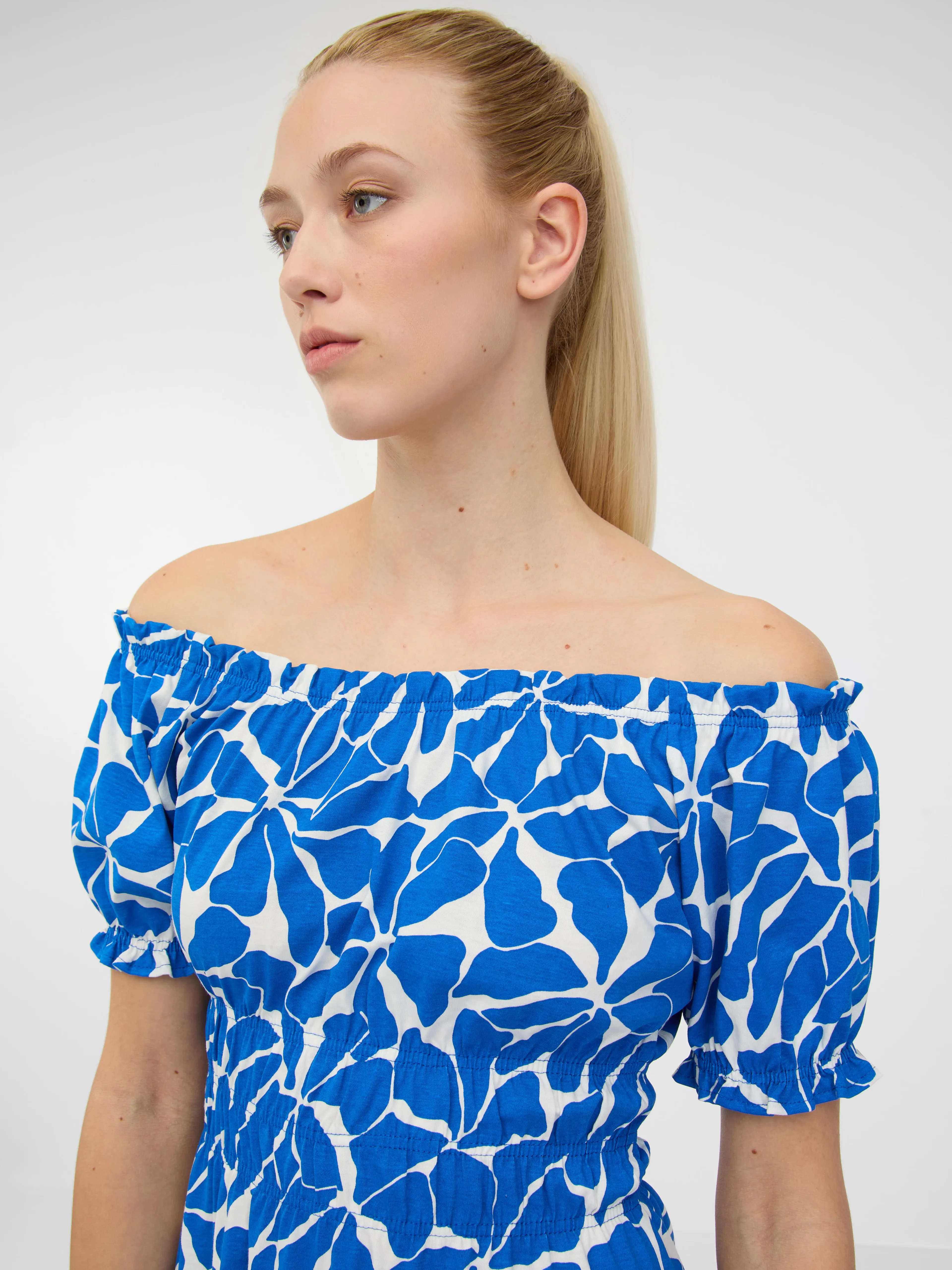 Blaues knielanges Damenkleid ORSAY